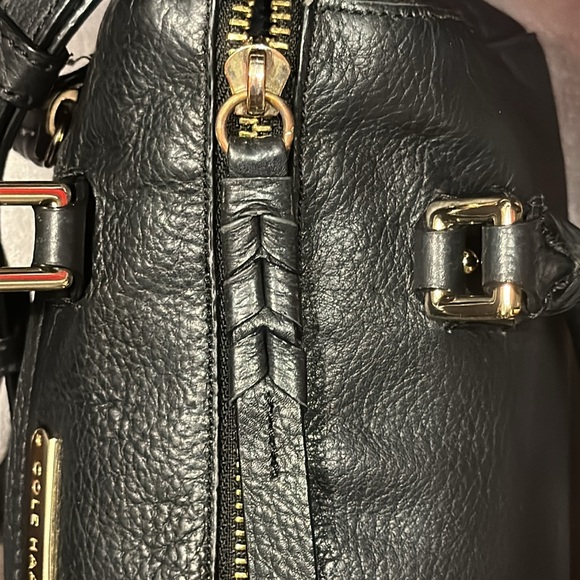 Cole Haan Black Leather Mini Satchel - Picture 13 of 16
